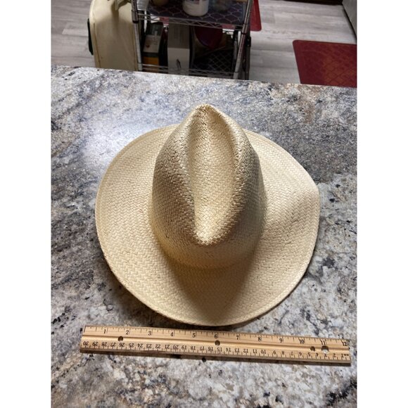 San Diego Hat Company Straw Fedora | Natural Woven Wide Brim Summer Sun Hat - Picture 7 of 8